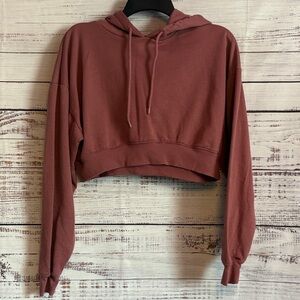 Forever 21 Dusty Rose Cropped Hoodie